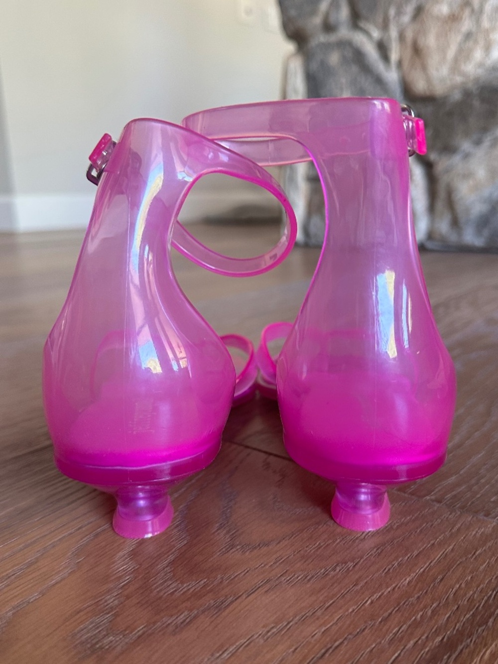 Jeffrey Campbell Gummy-THG Jelly Kitten Heel Sandals Pink Size 9 NEW - Picture 9 of 15